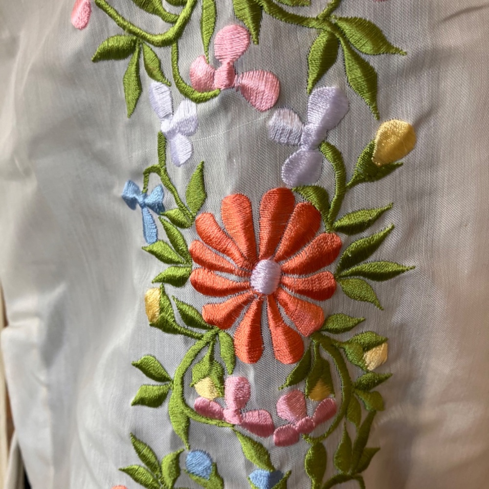 1950/60s vintage embroidered long sleeve shirt - Picture 6 of 13